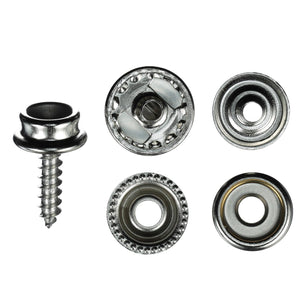 Seachoice 59441 Nickel Plated Brass Canvas Snap Kit - 64 Piece