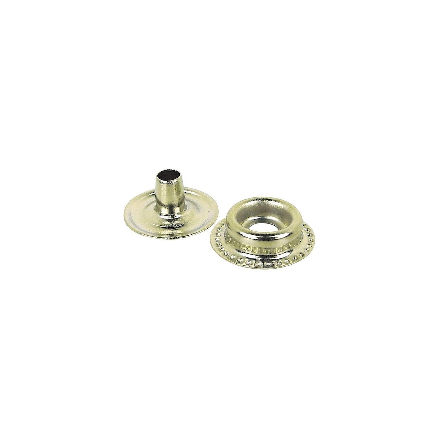 1/4in Stainless Steel Button Stud w/ Barrel & Eyelet, 10/PK