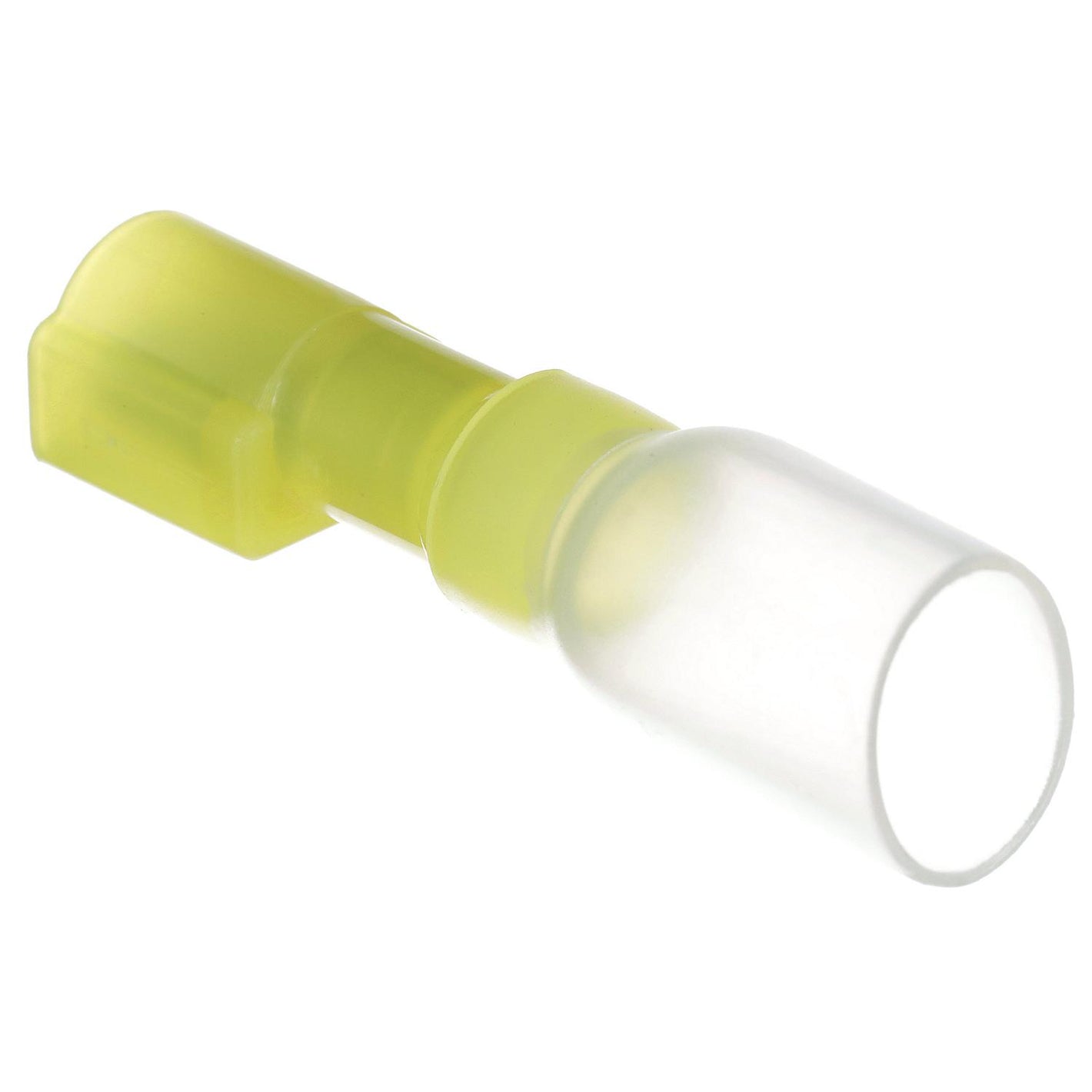 Seachoice 60321 3-to-1 Heat Shrink Insulated Quick Disconnect, 12-10 Ga., 0.250" Male, Yellow, 25-Pack