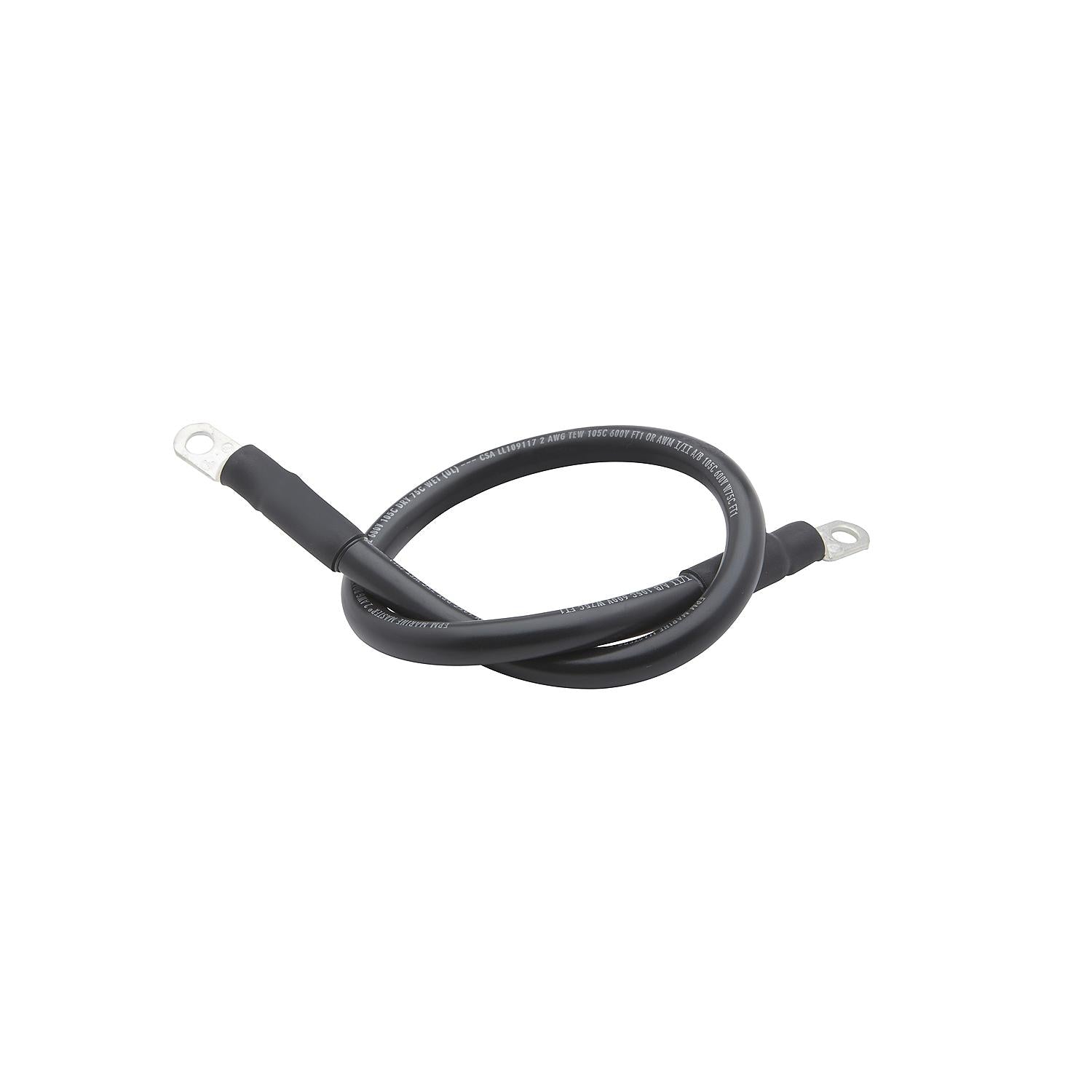 Seachoice 63001 Tinned Copper Battery Assembly, 2 AWG, Black, 2'