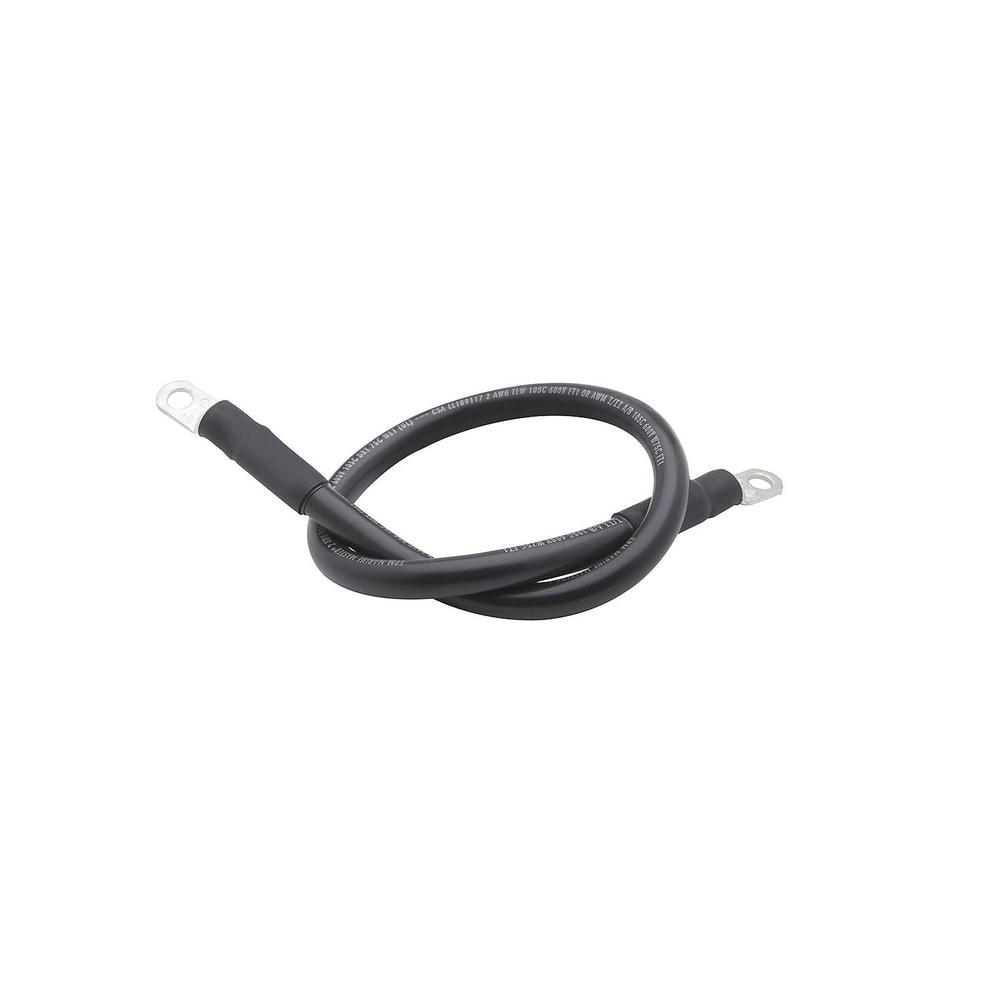 Seachoice 63001 Tinned Copper Battery Assembly, 2 AWG, Black, 2'