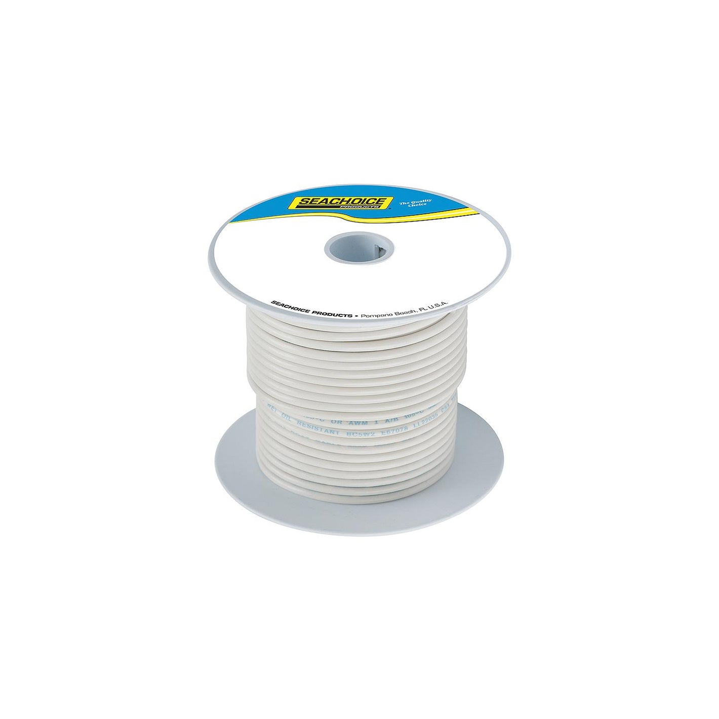 Seachoice 63129 Tinned Copper Marine Wire, 16 AWG, White, 100'