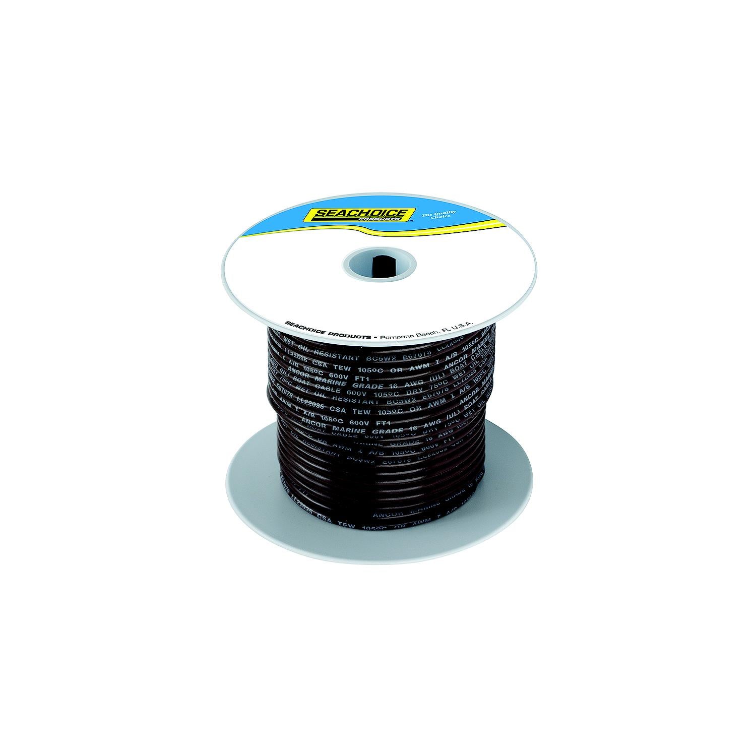 Seachoice 63133 Tinned Copper Marine Wire, 16 AWG, Brown, 100'