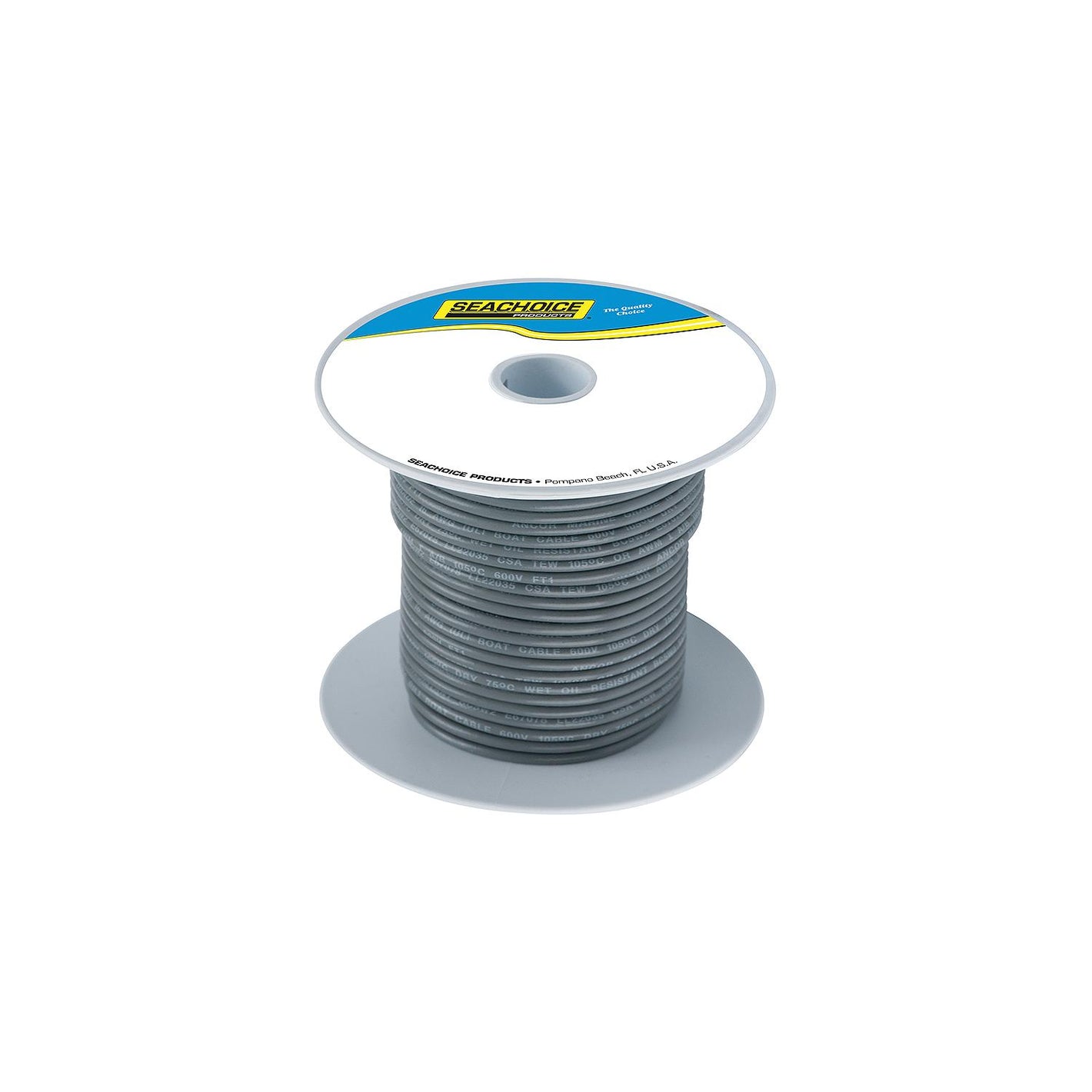 Seachoice 63114 Tinned Copper Marine Wire, 14 AWG, Gray, 100'