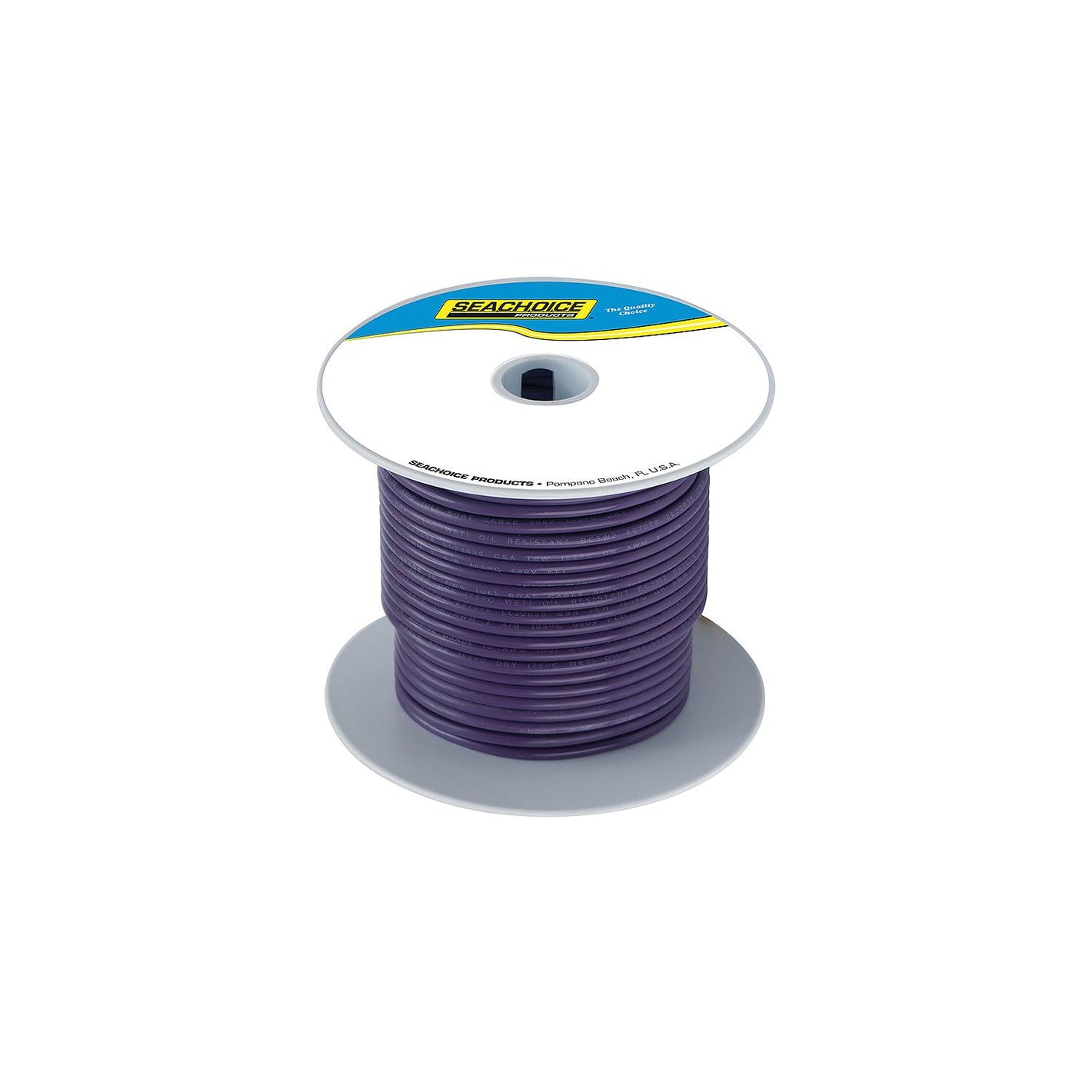 Seachoice 63137 Tinned Copper Marine Wire, 16 AWG, Purple, 100'