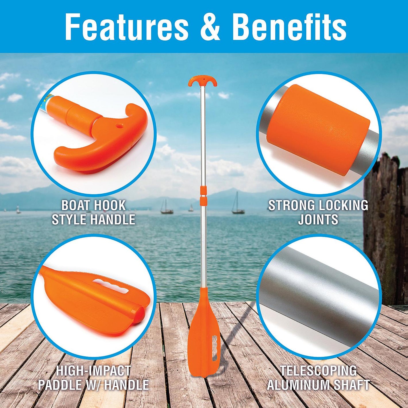 Seachoice 71080 26" - 72" Telescoping Paddle