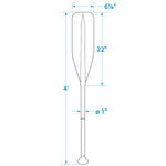 Seachoice 71121 Synthetic Paddle With Aluminum Shaft, 4'