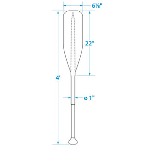 Seachoice 71121 Synthetic Paddle With Aluminum Shaft, 4'