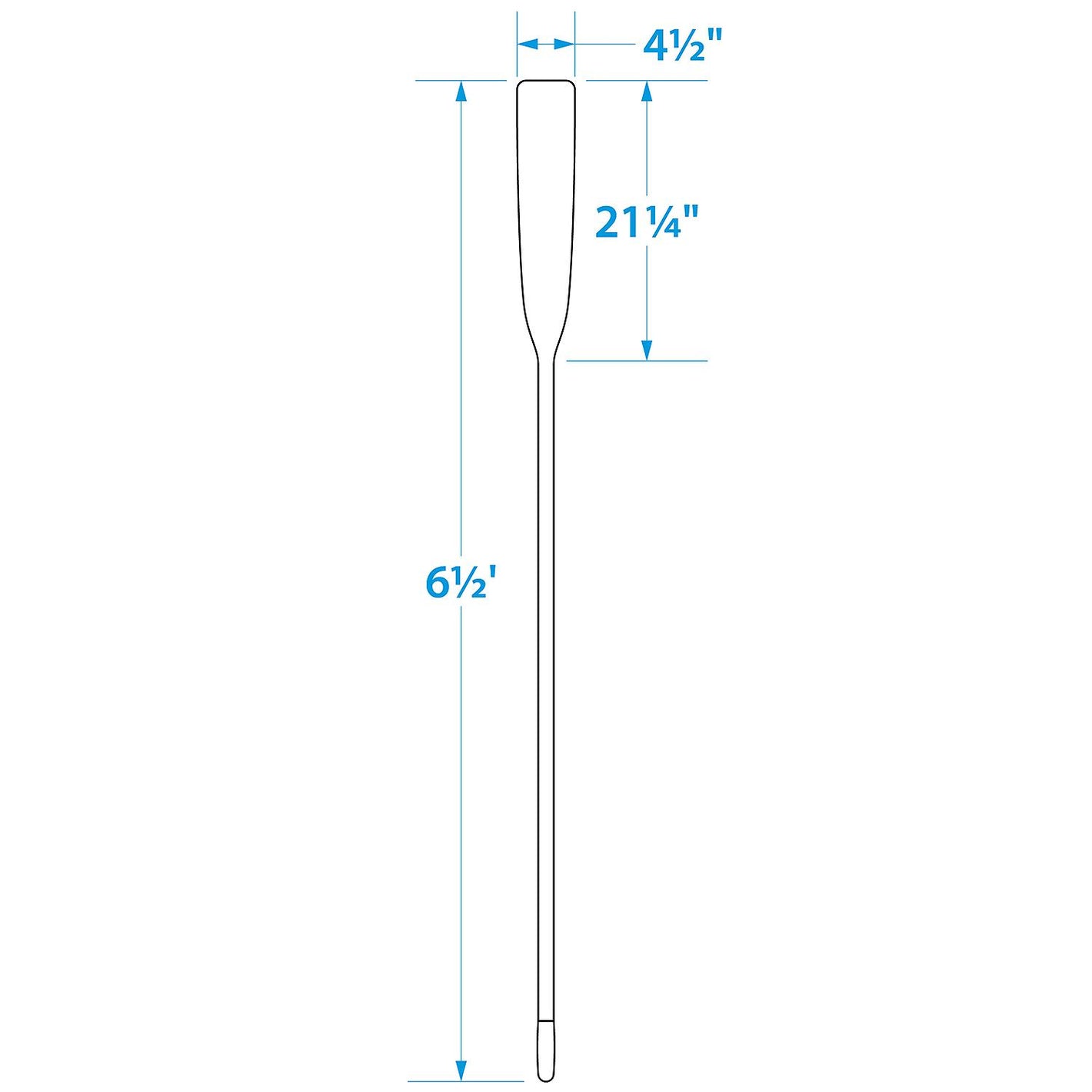 Seachoice 71156 Premium Varnished Oar With Grip, 6.5'