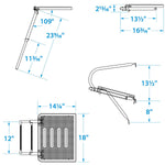 Seachoice Universal Swim Platform With Under Mount Telescoping Ladder
