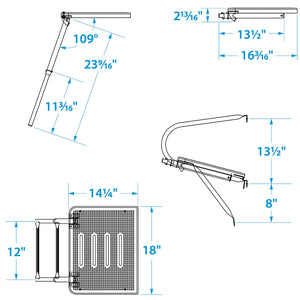 Seachoice Universal Swim Platform With Under Mount Telescoping Ladder