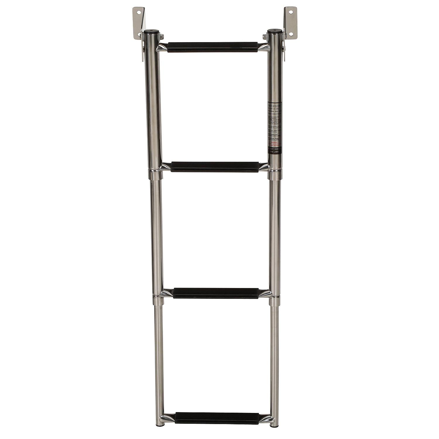 Seachoice 71231 Telescoping Transom Mount Stainless Steel 4-Step Ladder