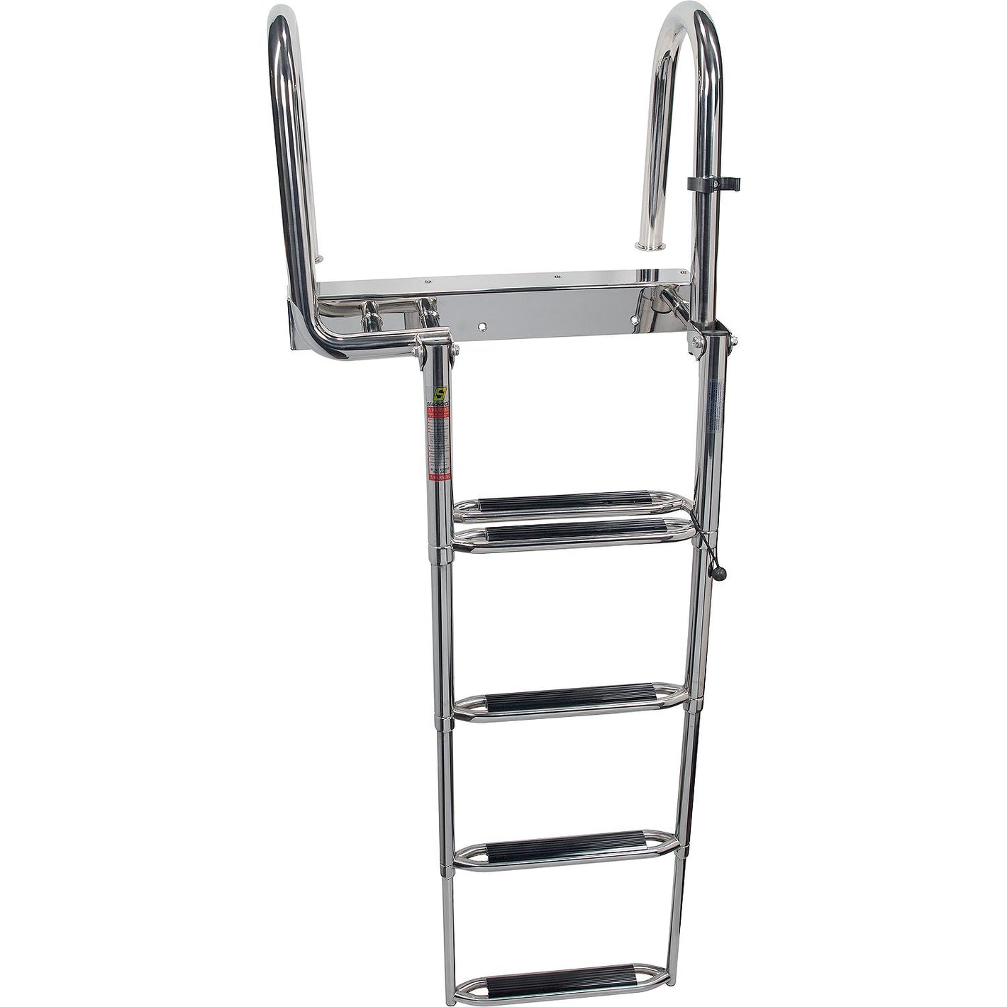 Premium Telescoping Pontoon Boat Ladder, 4 Steps