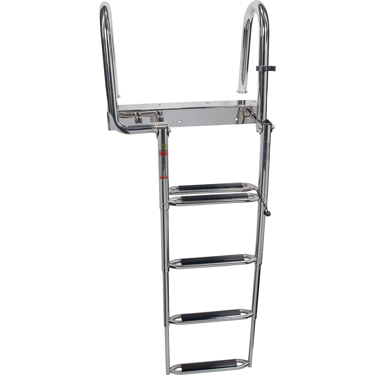 Premium Telescoping Pontoon Boat Ladder, 4 Steps