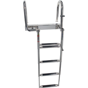 Seachoice 71308 Premium Telescoping Pontoon Boat Ladder, Steps: 4