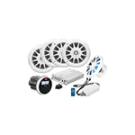 Seachoice 72126 In-Dash Audio Package, Round Gauge, Black, Speakers, 2 pr