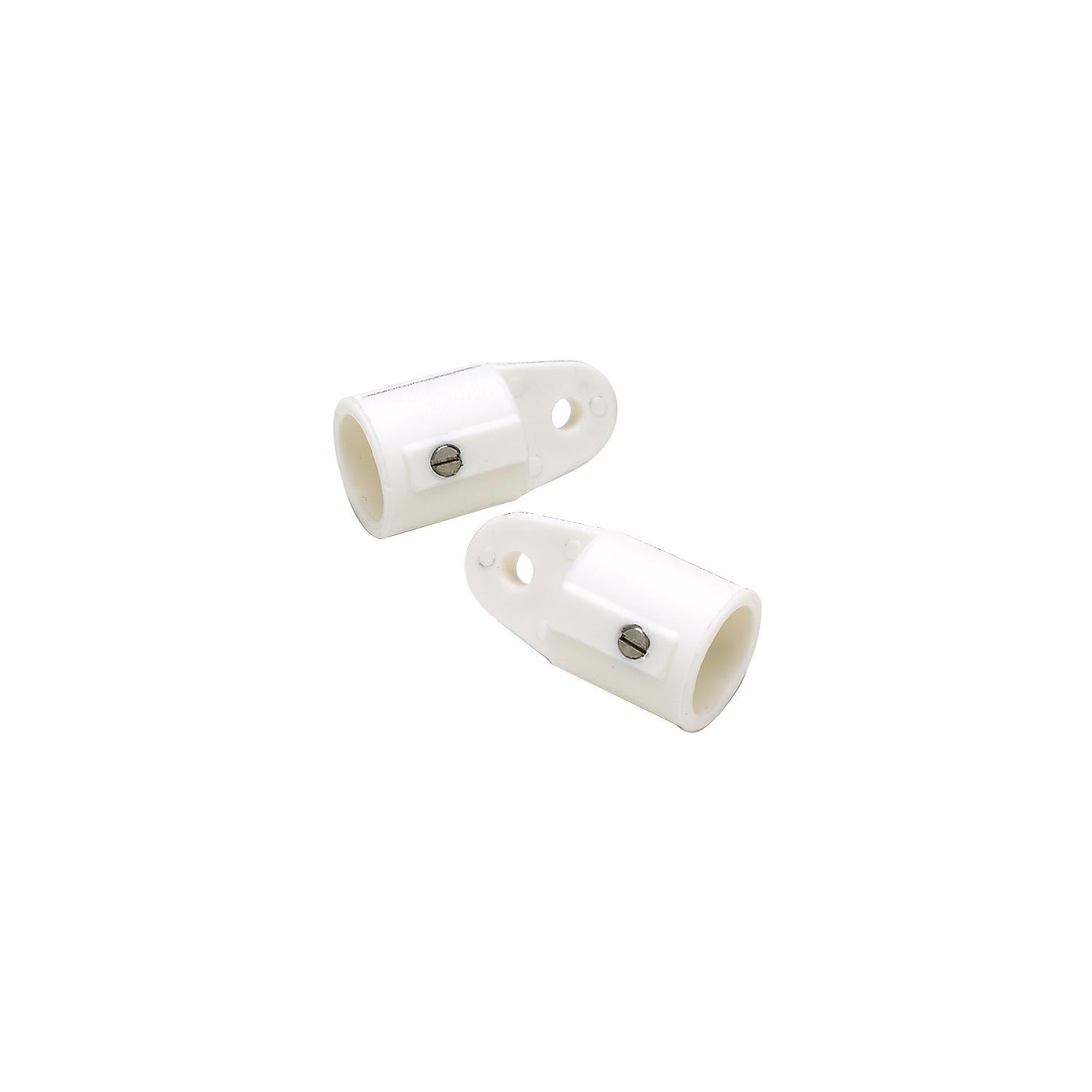 External Eye End, 3/4in, White, 2/PK