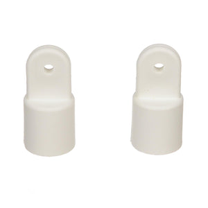 External Eye End, 7/8in, White, 2/PK