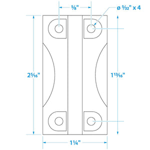 Seachoice Replacement Hinges For Igloo Coolers 28 to 162 QT (2 Per Pack)