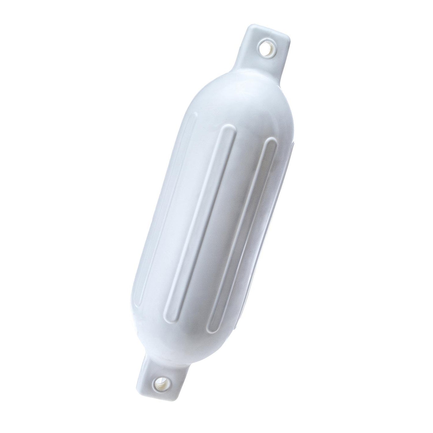 Twin Eye Ribbed Fender, White, 6.5in x 23in