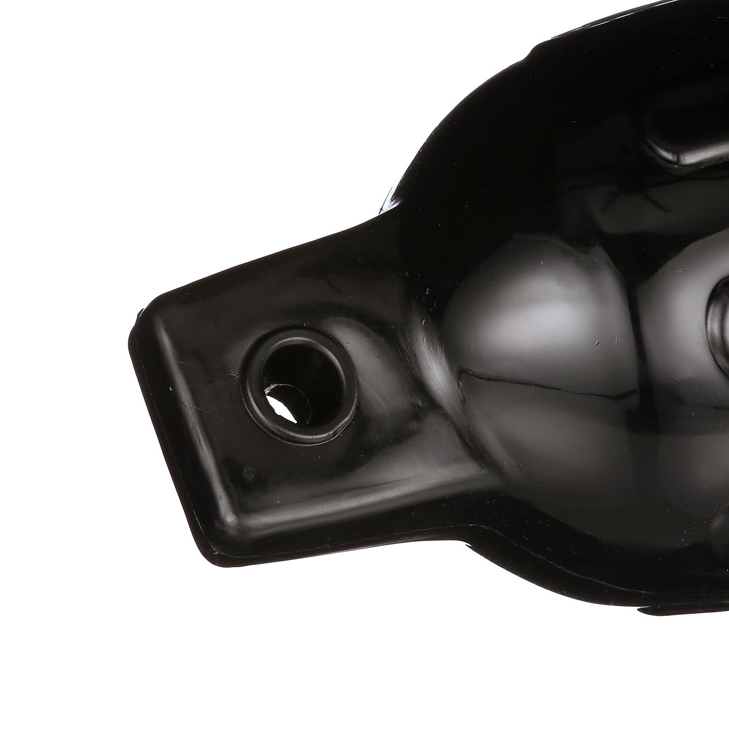 Twin Eye Ribbed Fender, Black, 4.5 x 16in