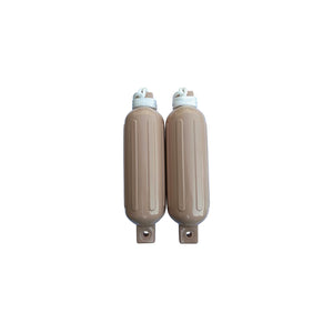 Twin Eye Ribbed Fender Kit, Includes (2) 5.5in x 20in Tan Fenders & (2) Lines