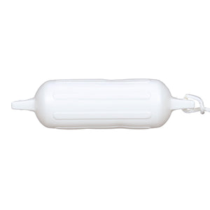 Twin Eye Ribbed Fender Kit, Includes (2) 6.5in x 23in White Fenders & (2) Lines