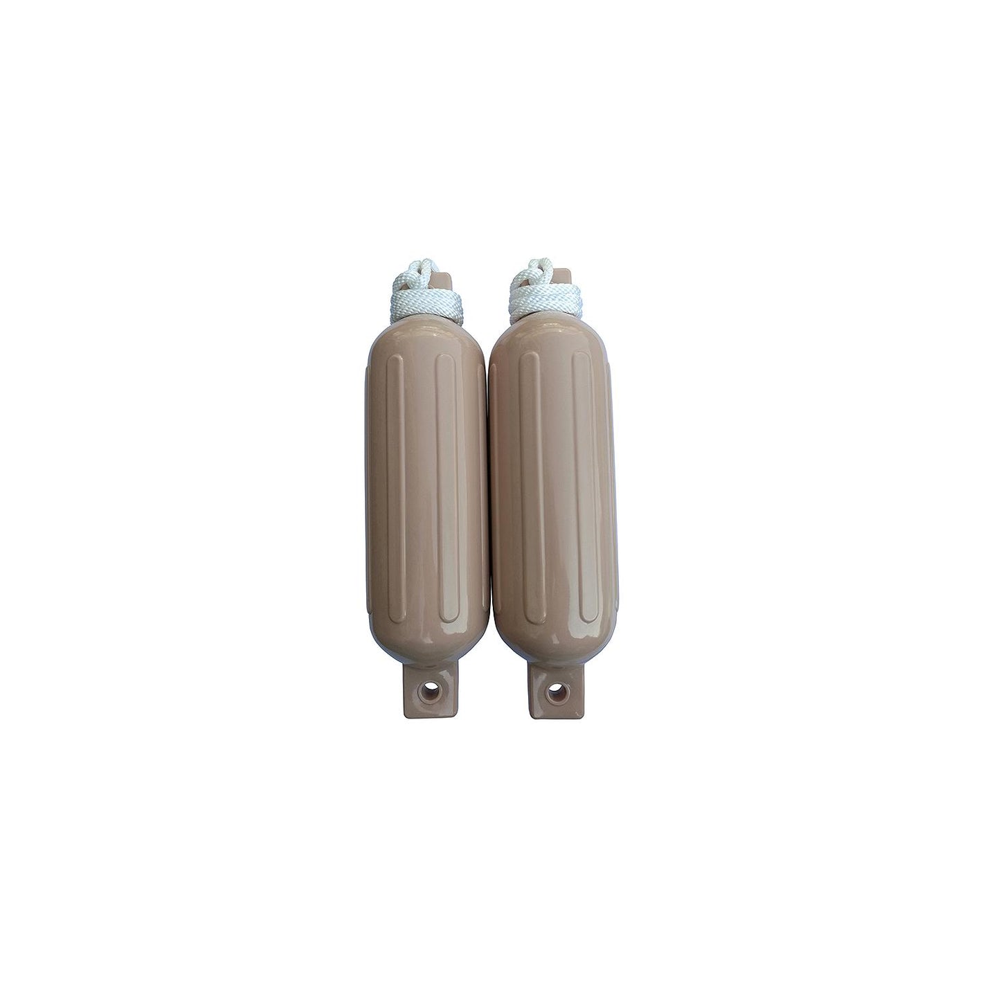 Twin Eye Ribbed Fender Kit, Includes (2) 6.5in x 23in Tan Fenders & (2) Lines