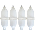 Seachoice 79291 Twin Eye Ribbed Fender Kit (Includes 4ea 4.5" x 16" White Fenders and 4 Matching 1/4 x 5' Fender Lines)