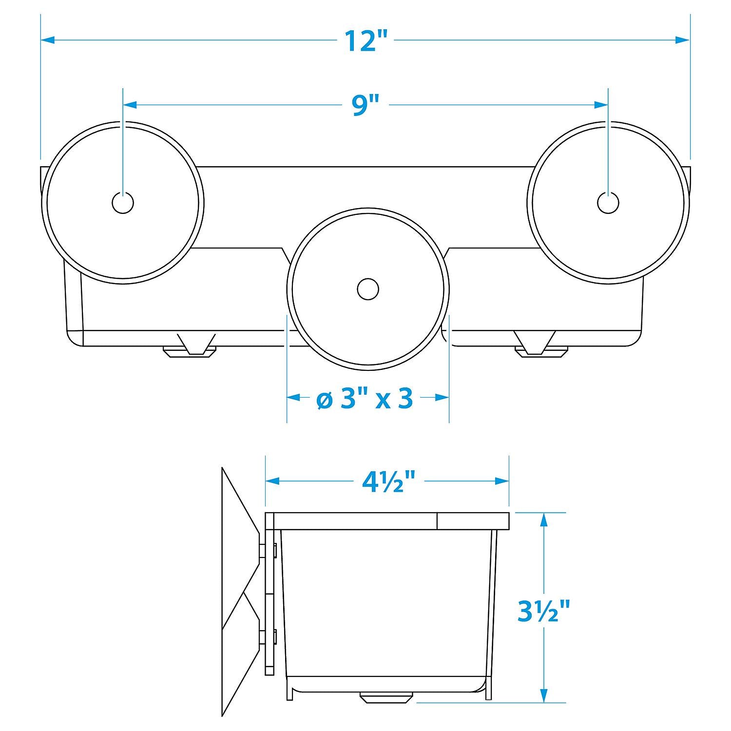 Seachoice 79361 Deluxe Cockpit Organizer With Super Suction Cups