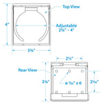 Chrome Plated Folding & Adjustable Drink Holder