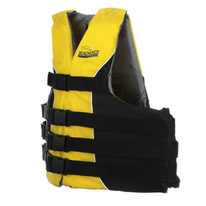 Seachoice Deluxe 4-Belt Ski Vest - Yellow/Black, Sm/Md