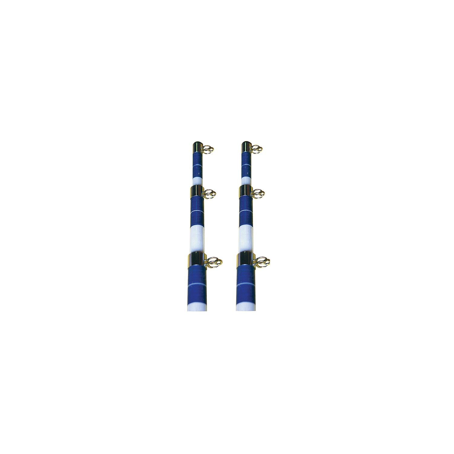 Telescoping Outrigger Pole-15ft White/Blue, 2/PK