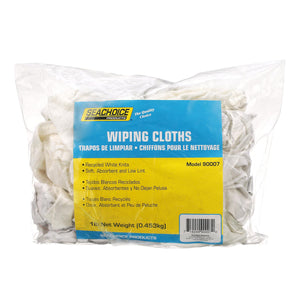 Seachoice 90006 Recycled White Knits Wiping Cloths, 4-lb. Box