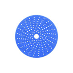 Seachoice 91844 Multi-Hole Blue Ceramic blend Hook-and -Loop Discs, Grade: 220, Size: 6"