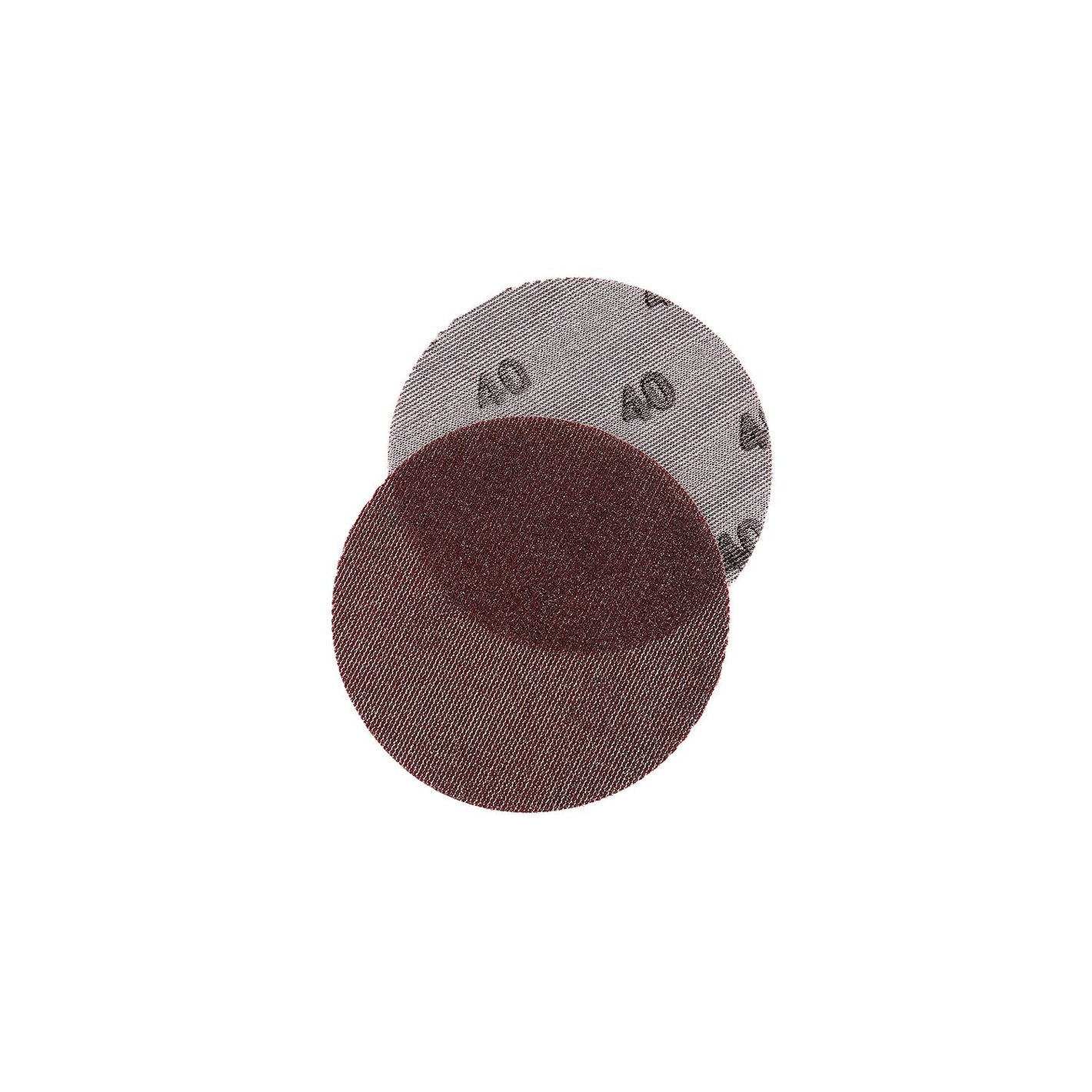 Seachoice 91916 Dust Free Aluminum Oxide Mesh Hook & Loop Discs - Closed Coat, Grade 40, Brown, 25/pk