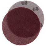 Seachoice 91917 Dust Free Aluminum Oxide Mesh Hook & Loop Discs - Closed Coat, Grade 60, Brown, 25/pk