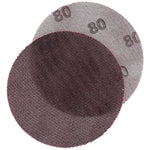 Seachoice 91918 Dust Free Aluminum Oxide Mesh Hook & Loop Discs - Closed Coat, Grade 80, Brown, 25/pk