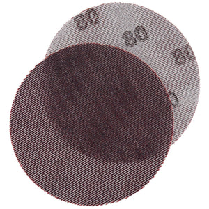Seachoice 91918 Dust Free Aluminum Oxide Mesh Hook & Loop Discs - Closed Coat, Grade 80, Brown, 25/pk