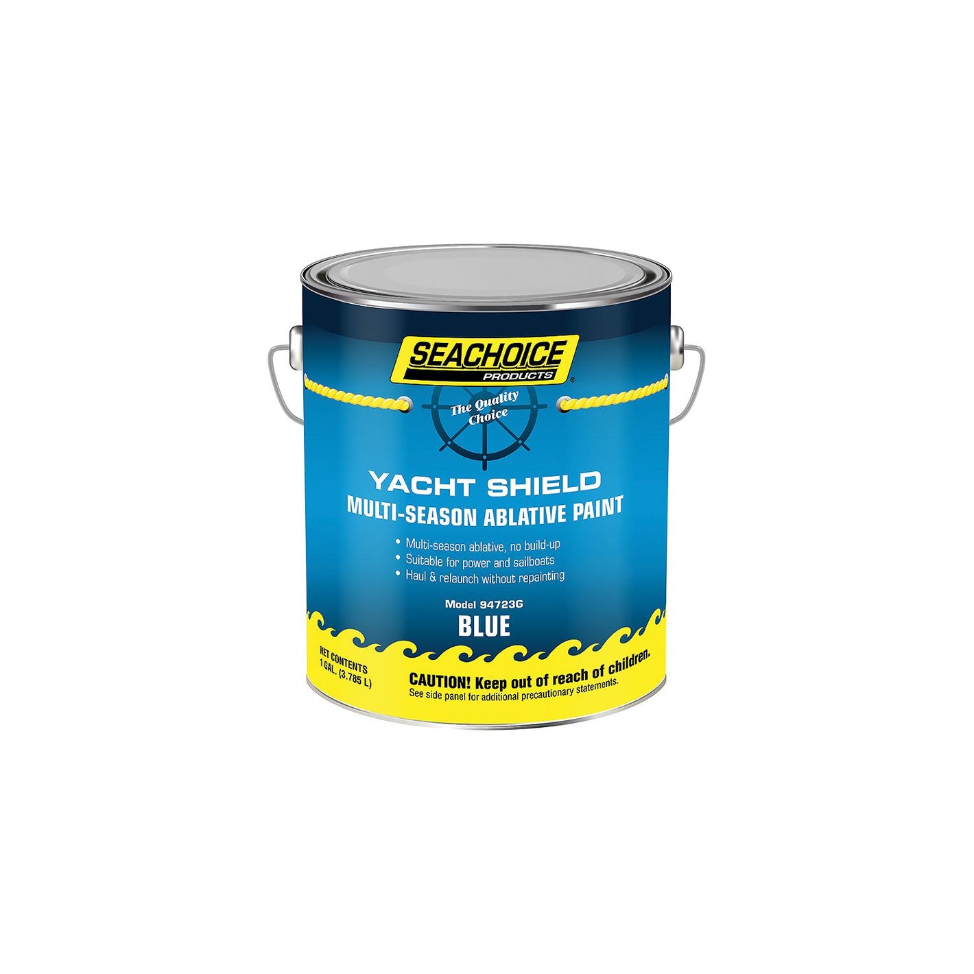 Seachoice 94723G Yacht Shield Multi-Season Antifouling Paint, Blue, 1 Gallon