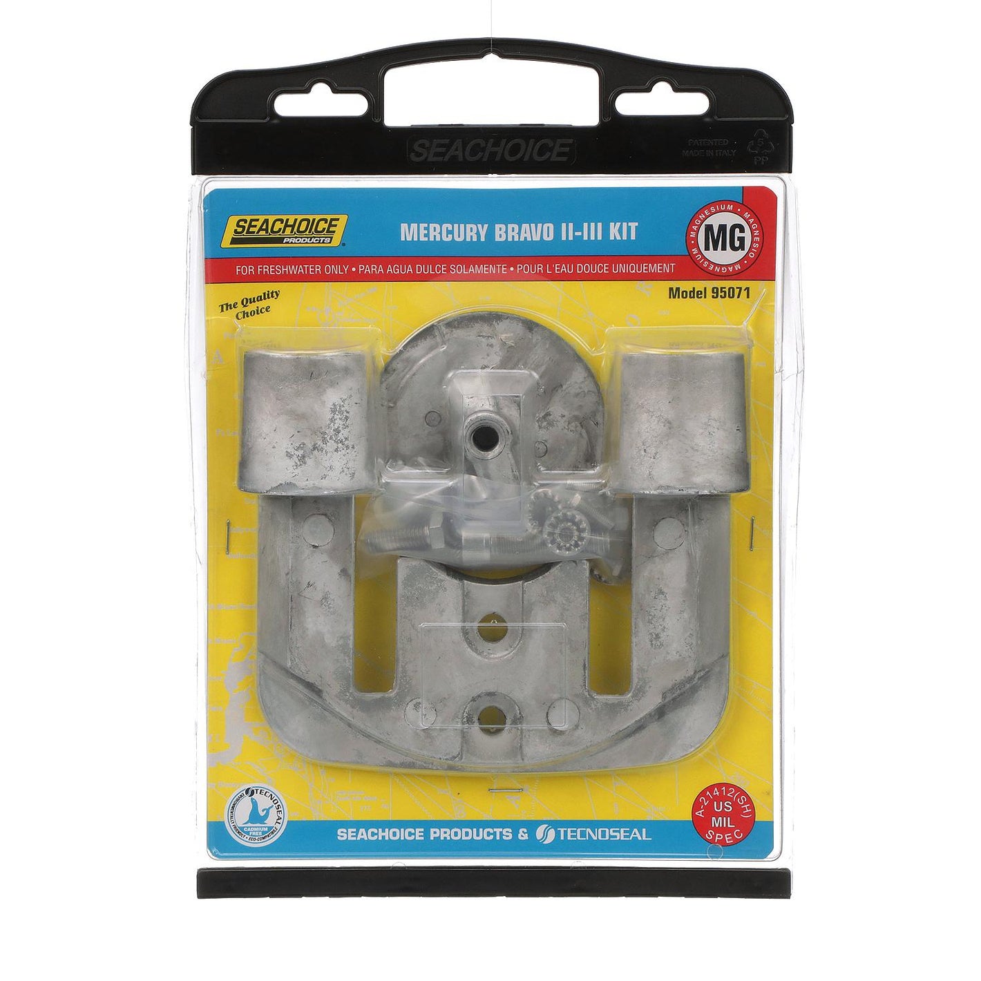 Seachoice 95071 Magnesium Anode Kit For Mercury Bravo II (89-Present) and Bravo III (89-03)