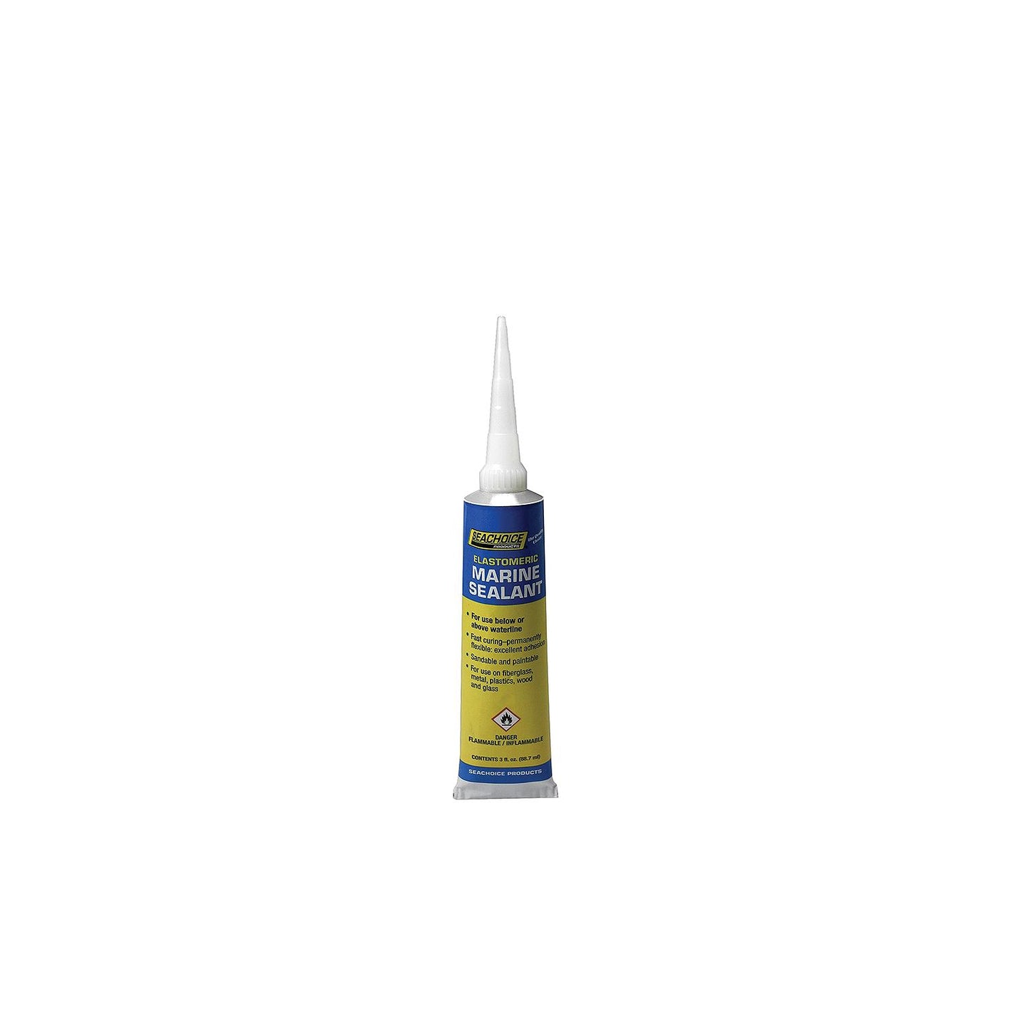 Seachoice 96881 Elastomeric White Marine Sealant, 3 oz.