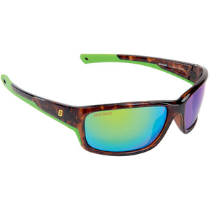 Seachoice 98804 "Voyager" Polarized Sunglasses, Frame: Shiny Tortoise, Lens: Green Mirror