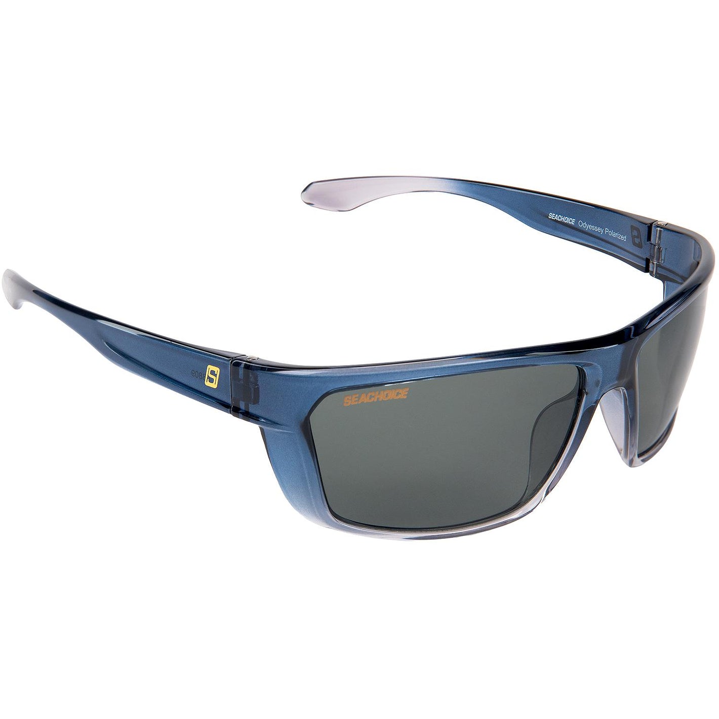 Seachoice 98809 "Odyssey" Polarized Sunglasses, Frame: Shiny Black Fade, Lens: Smoke