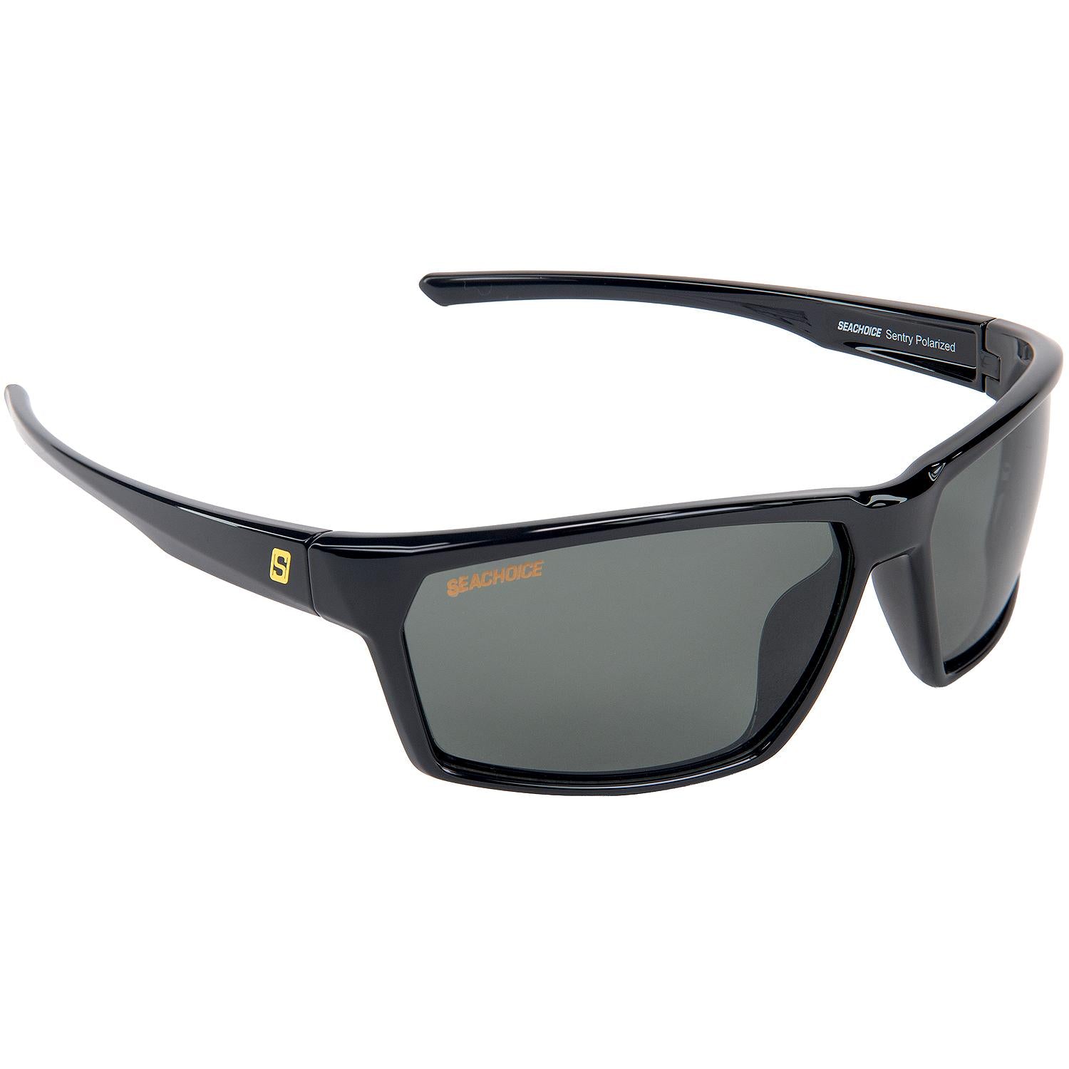 Sentry Polarized Sunglasses, Frame: Shiny Black, Lens: Grey