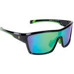 Seachoice 98818 "Nautilus" Polarized Sunglasses, Frame: Shiny Black, Lens: Green Mirror