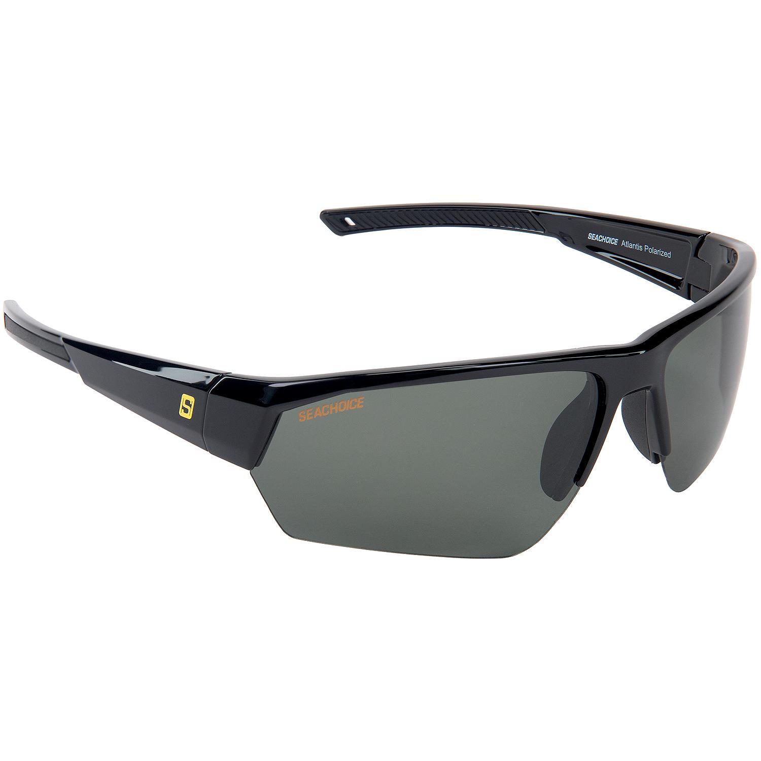 Atlantis Polarized Sunglasses, Frame: Shiny Black, Lens: Grey