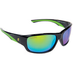 Seachoice 98823 "Neptune" Polarized Sunglasses, Frame: Shiny Black, Lens: Green Mirror