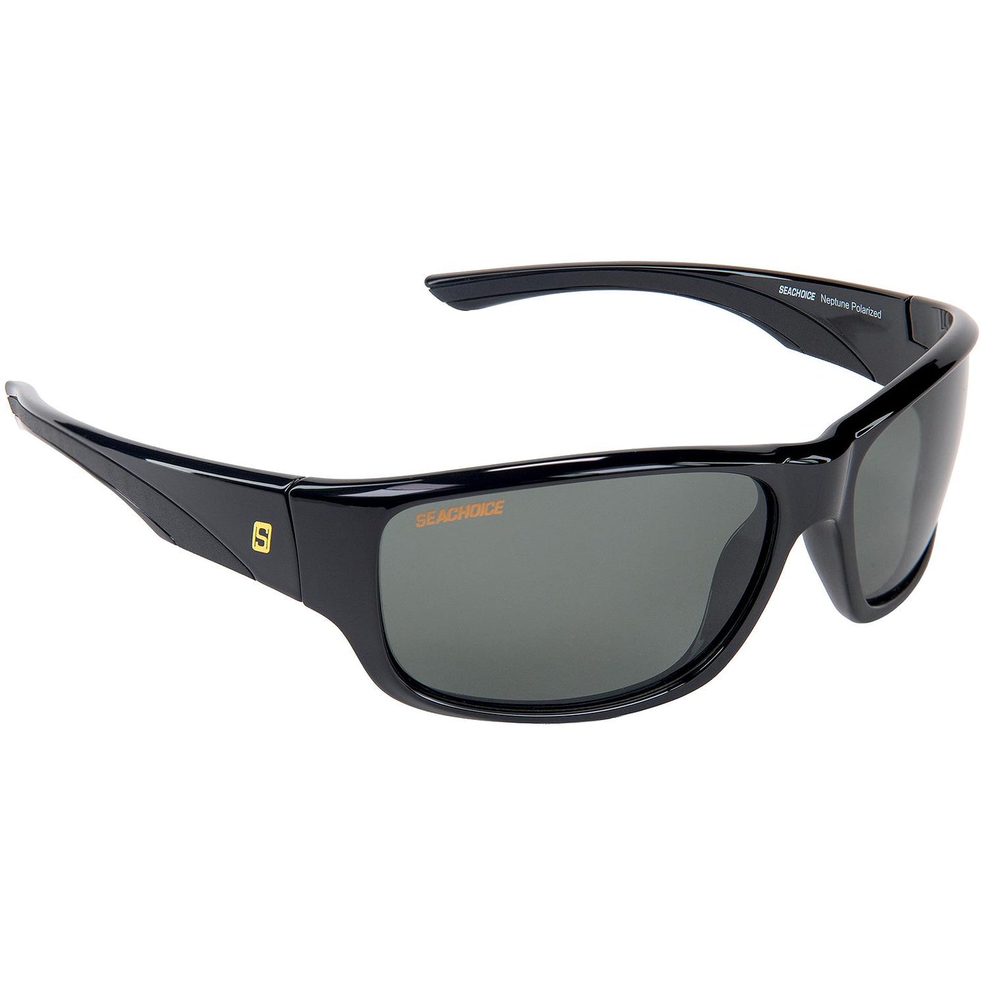 Seachoice 98824 "Neptune" Polarized Sunglasses, Frame: Shiny Black, Lens: Grey