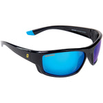 Cascades Polarized Sunglasses, Frame: Shiny Black, Lens: Blue Mirror